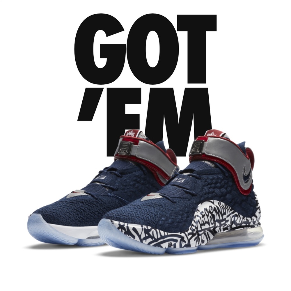 SOLD!!! Lebron 17 Graffiti Cold Blue - Picture 2 of 5